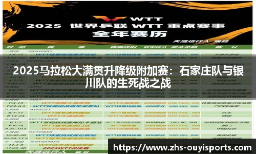 2025马拉松大满贯升降级附加赛：石家庄队与银川队的生死战之战